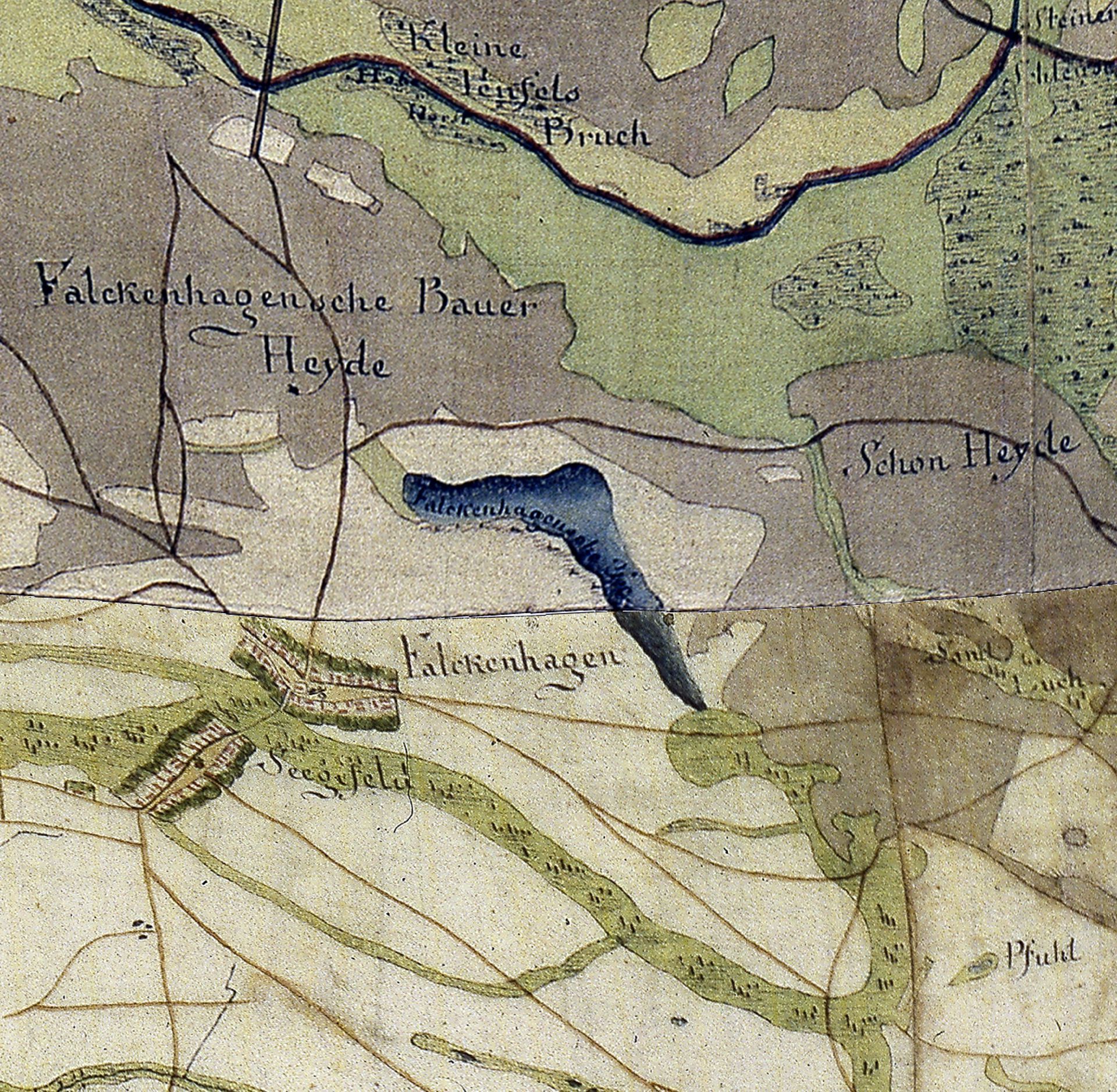 Historischer Plan des Falkenhagener Sees