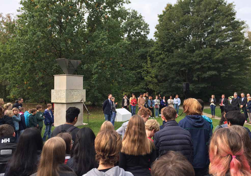 Commémoration avec des étudiants d'Oslo et de Falkensee